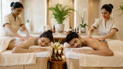 Rejuvenating One-Hour Couple Swedish Massage at Meghavi Wellness Spa - Radisson Blu - Faridabad