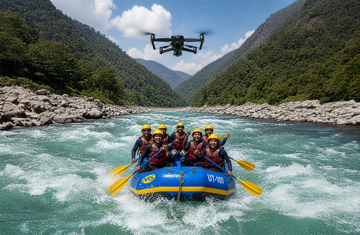 Premium 16km River Rafting Experience with Drone Coverage and Video in Rishikesh