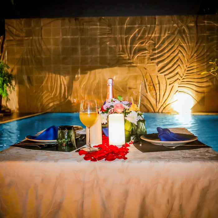 By the Blue Poolside Dining by Grand Mercure Bangalore