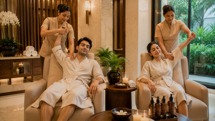 Blissful One-Hour Couple Swedish Massage at Meghavi Wellness Spa  - Novotel Shamshabad - Hyderabad