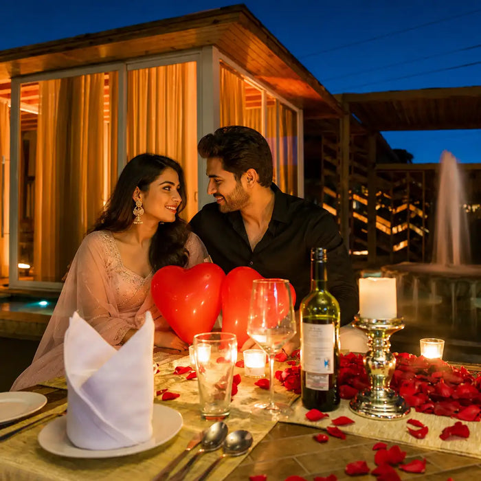 Serene Open-Air 3-Course Candlelight Dinner for Two at Umrao Delhi NCR