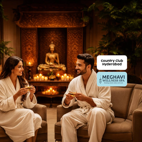 Blissful One-Hour Swedish Couple Massage at Meghavi Wellness Spa & Salon - Country Club - Hyderabad