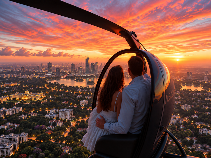 Breathtaking Private Helicopter Ride for Couples in Bengaluru
