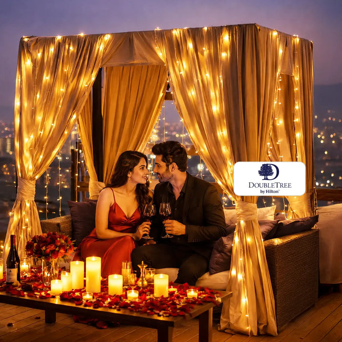 Enchanting Cabana 3-Course Candlelight Dinner for Two at DoubleTree by Hilton Gurugram