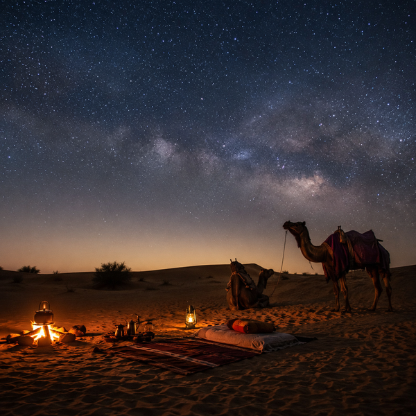 Nomadic Overnight Camel Safari Experience for One in Jaisalmer
