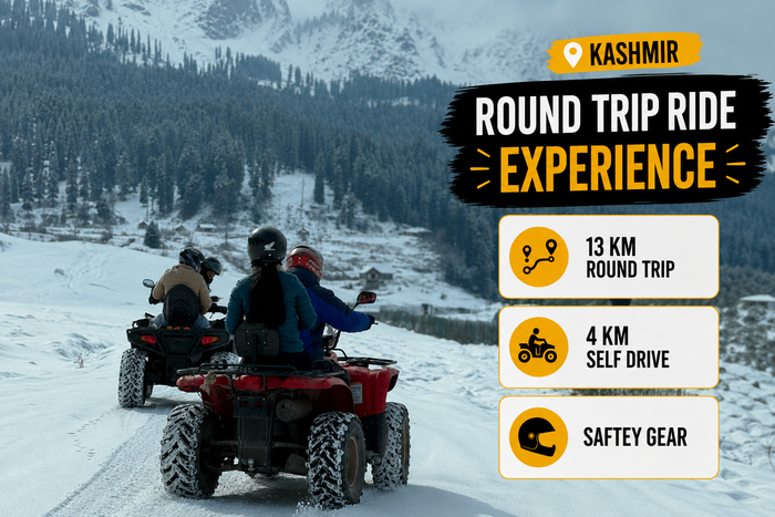 Mountain Trail 13 KM ATV Adventure in Gulmarg with 4 KM Self-Drive