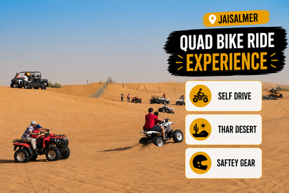 Adrenaline-Fuelled Quad Bike Adventure on Jaisalmer's Thar Desert Sand Dunes