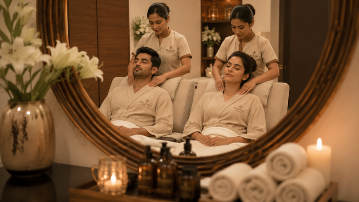 Soothing One-Hour Couple Swedish Massage at Meghavi Wellness Spa - Amanora Club - Pune