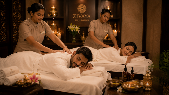 Relaxing One-Hour Couple Massage at Zivaya Spa Wyndham Grand, Udaipur