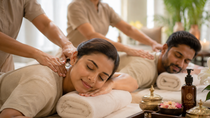 Relaxing One-Hour Couple Massage at Zivaya Spa Spa Papaya Tree Hotel, Indore