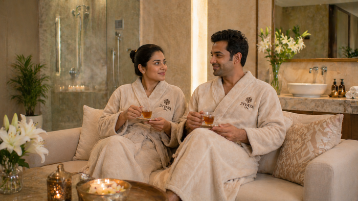 Relaxing One-Hour Couple Massage at Zivaya Spa Spa Papaya Tree Hotel, Indore