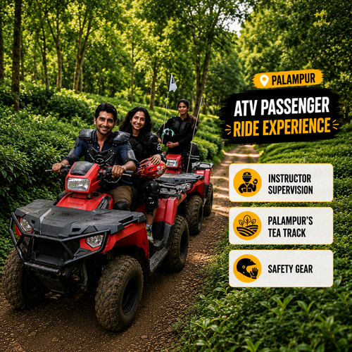 Instructor-Driven Sportsman 570 ATV Passenger Ride on Palampur's Tea Track