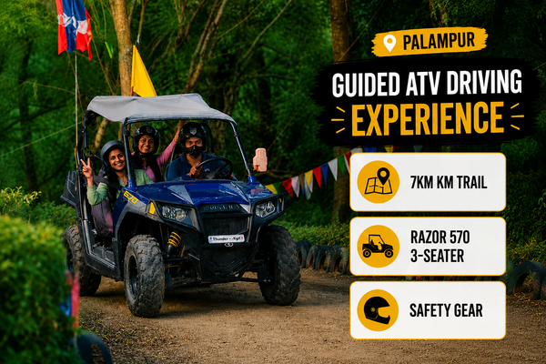 Adventure-Filled Razor 570 3-Seater ATV Driving Experience on Palampur's Tea Track