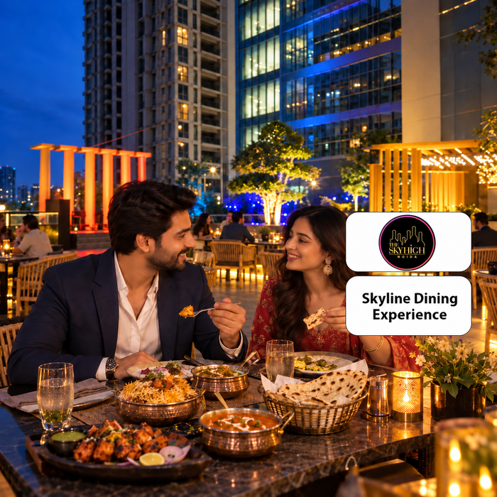 The Sky High Noida - Romantic Dining Experience for Two with Rooftop Views