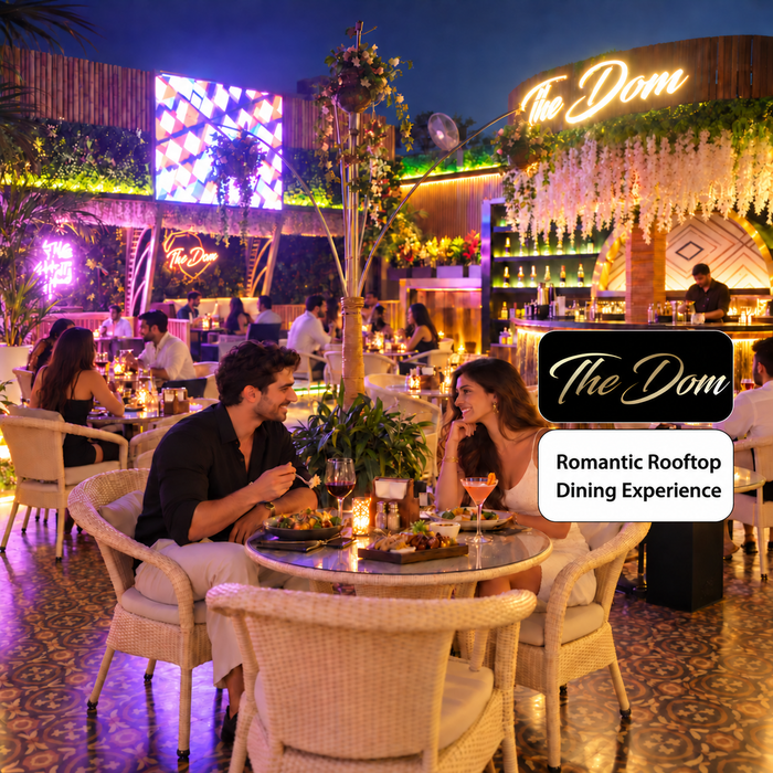 The Dom Lounge New Delhi - Romantic Rooftop Dining Experience for Two