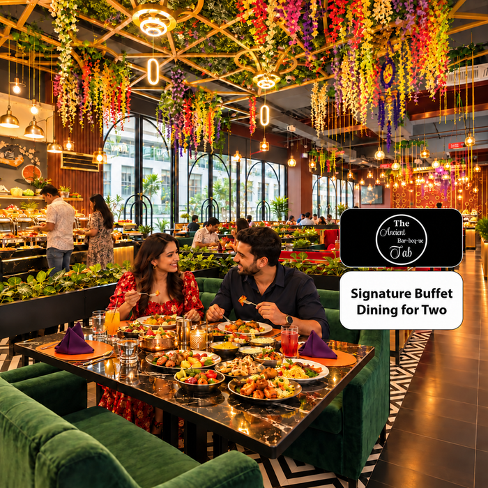 The Ancient Barbeque & Bar Noida - Signature BBQ Dinner Buffet with Live Entertainment for Two