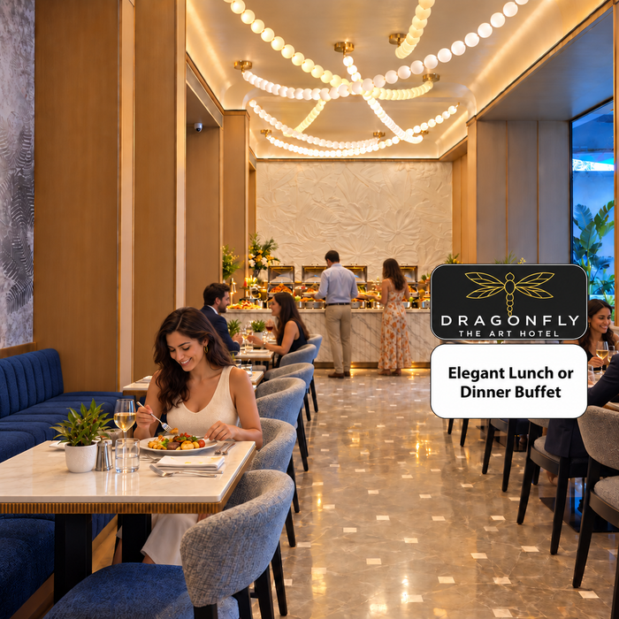 Yura Dragonfly The Art Hotel Mumbai - Elegant Lunch or Dinner Buffet for One