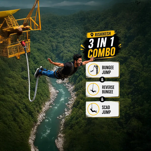Exhilarating Rishikesh Thrill Combo with Bungee, Reverse Bungee and SCAD Jump