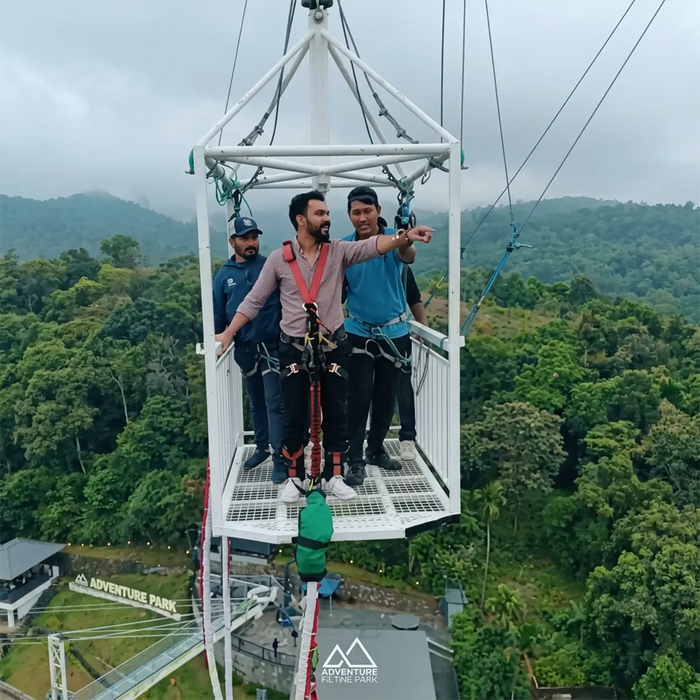 Extreme 70m Crane Bungee Jump in Wayanad Above Scenic Landscapes