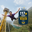 Free-Falling 117m Tower Bungee Jump in Rishikesh with Free Video