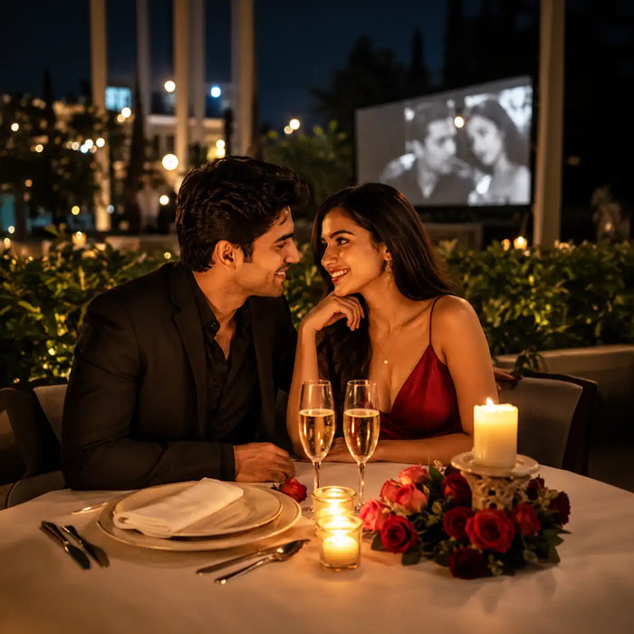 Gourmet Private Movie And Candle Light Dinner At Mg Road, Bangalore
