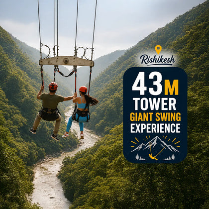 Gravity-Defying 43m Tower Giant Swing Experience for Two in Rishikesh