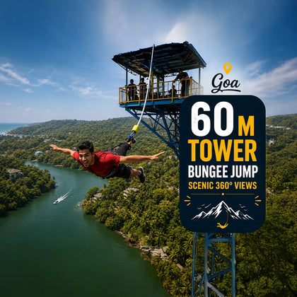 Gravity-Defying 60m Tower Bungee Jump in Goa with Scenic 360° Views
