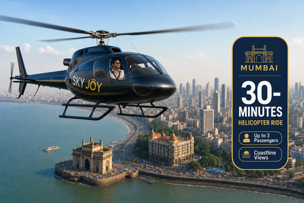 Unforgettable Mumbai 30-Minute Helicopter Trio Adventure with Free Video Included