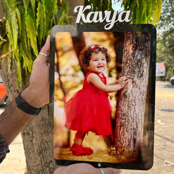 Super Glossy Kids Photo Frame with Name | 14 Inch Size | COD Available