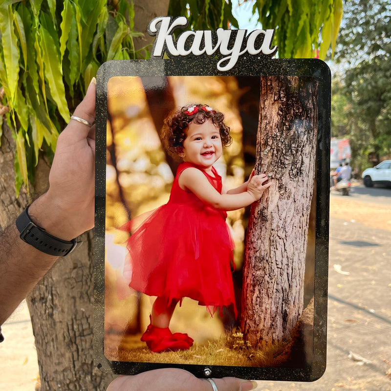 Super Glossy Kids Photo Frame with Name | 14 Inch Size | COD Available