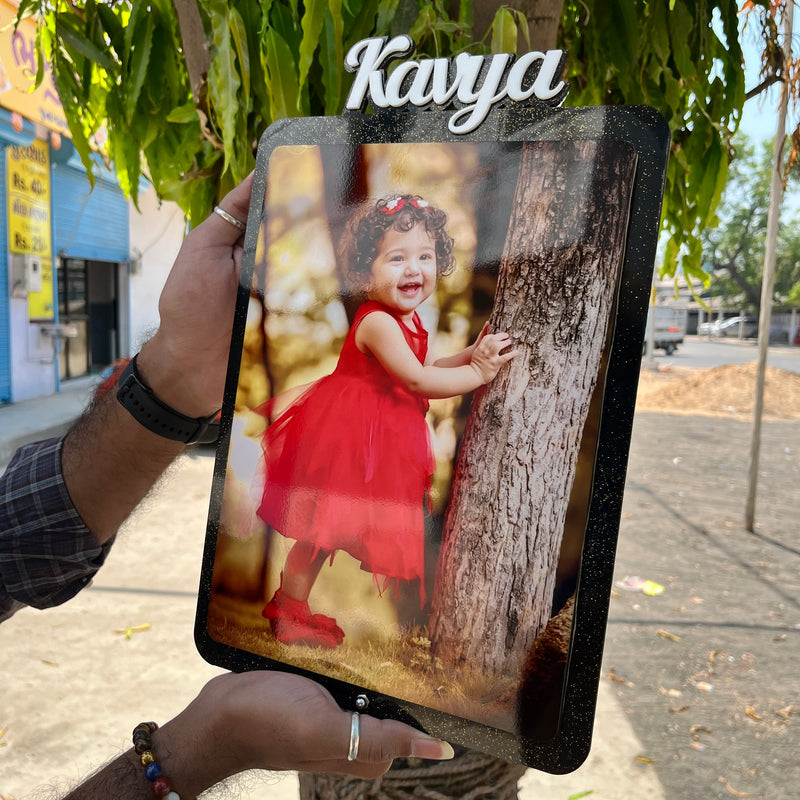Super Glossy Kids Photo Frame with Name | 14 Inch Size | COD Available