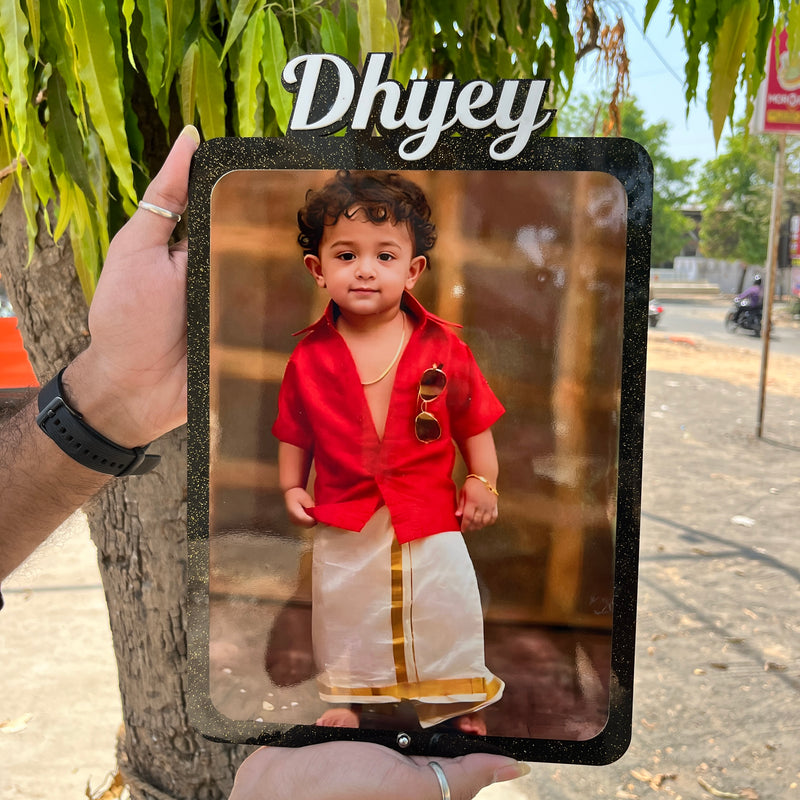 Super Glossy Kids Photo Frame with Name | 14 Inch Size | COD Available