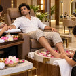 Refreshing Lotus Manicure and Pedicure Experience for Men at Hair Lounge Salon Bengaluru