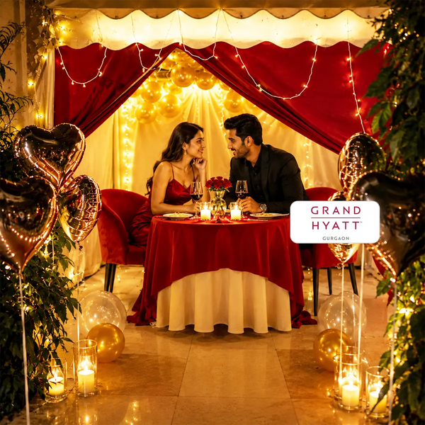 Sophisticated Private Cabana Candlelight Proposal Dinner Experience for Two at Hyatt Gurgaon in Delhi NCR