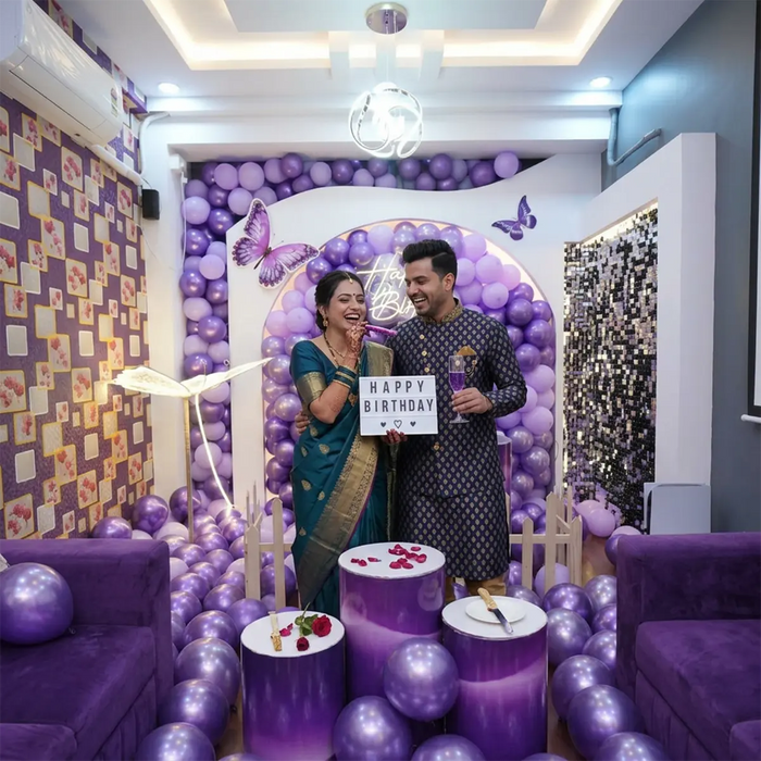 Luxury Lavender-Themed Private Theatre Experience with Fog Entry in Bengaluru