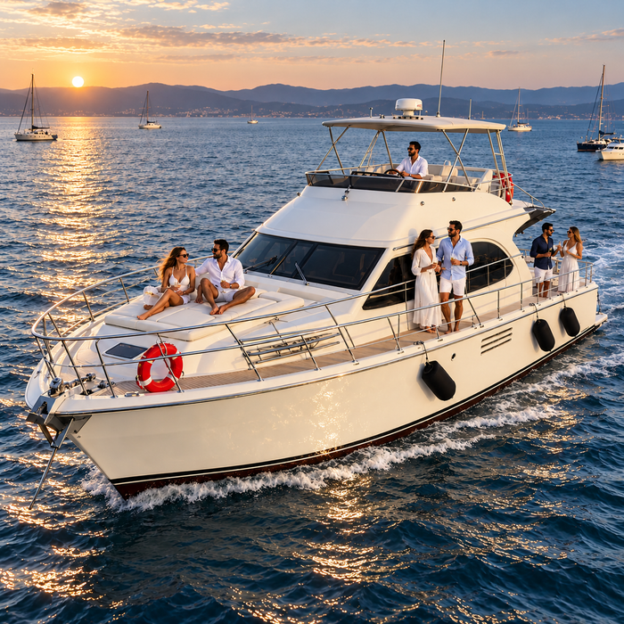 Majestic Private Royal Lady Yacht Sailing Experience for Up to 20 People in Mumbai