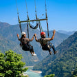 Mind-Blowing 55m Reverse Bungee and 43m Giant Swing Combo in Rishikesh