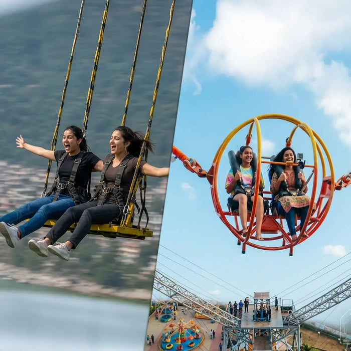 Mind-Blowing 55m Reverse Bungee and 43m Giant Swing Combo in Rishikesh