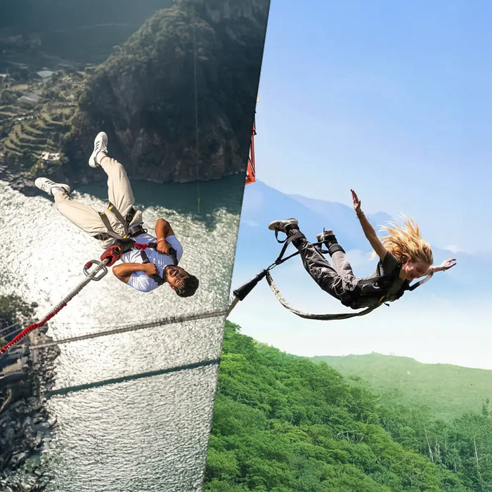 Mind-Blowing 55m Tower Bungee Jump & 48m Freestyle Jump in Rishikesh