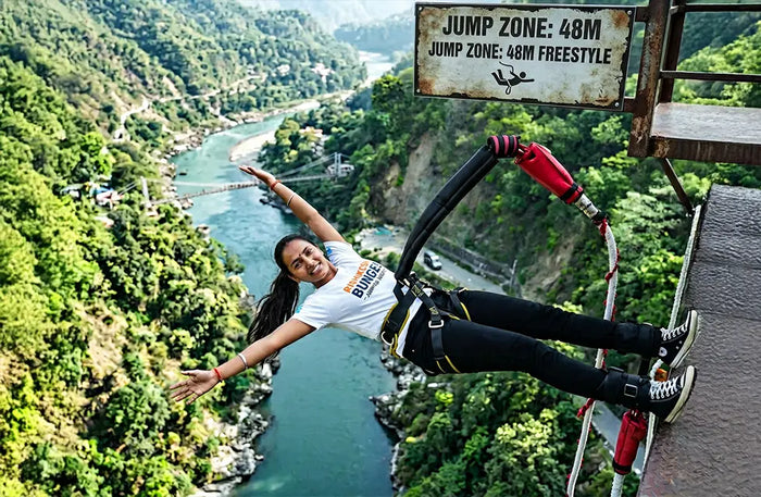 Mind-Blowing 55m Tower Bungee Jump & 48m Freestyle Jump in Rishikesh