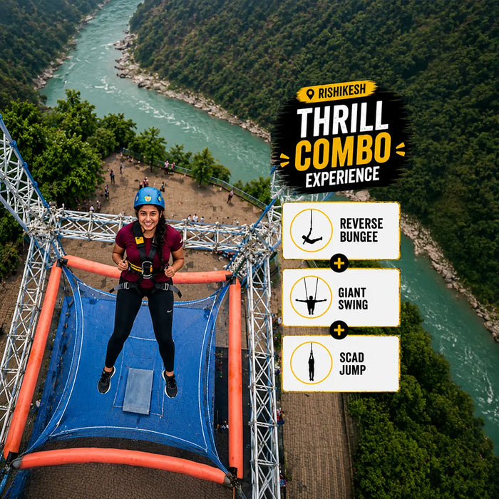 Mind-Blowing Thrill Combo in Rishikesh with Reverse Bungee, Giant Swing and SCAD Jump