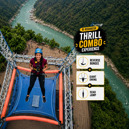 Mind-Blowing Thrill Combo in Rishikesh with Reverse Bungee, Giant Swing and SCAD Jump