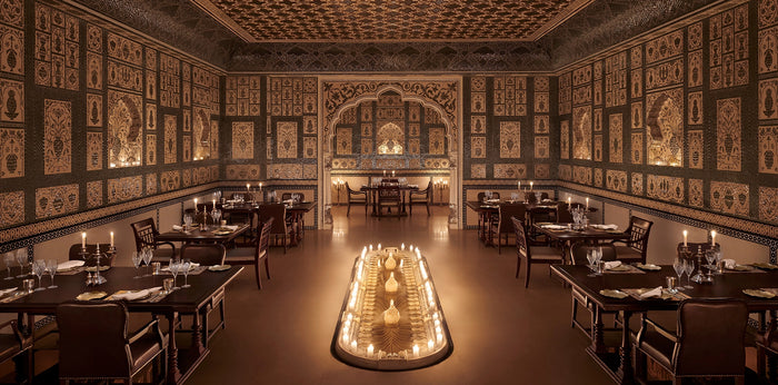 Yuvraj Set Menu Fine Dining Experience for Two at Jamavar, The Leela Palace Bengaluru