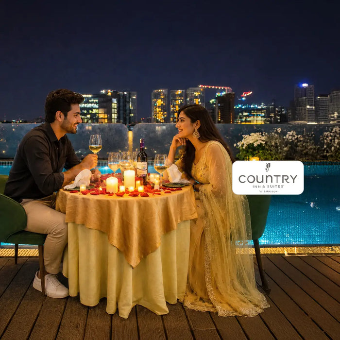 Memorable Poolside 5-Course Candlelight Dinner for Two at Country Inn Bengaluru