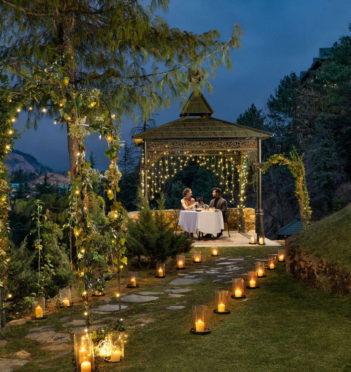 Signature Gazebo Grandeur Vegetarian Candle Light Dinner Experience for Two at RADSUM – Aravali Hills, Gurugram