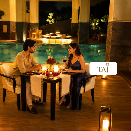 Charming Poolside Candlelight Dinner for Two at Taj at Vivanta Delhi NCR