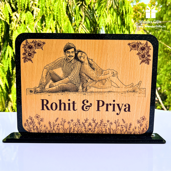 Personalised Wooden Photo Frame | 12 x 9 Inches | FLAT 10% OFF on Prepaid Orders