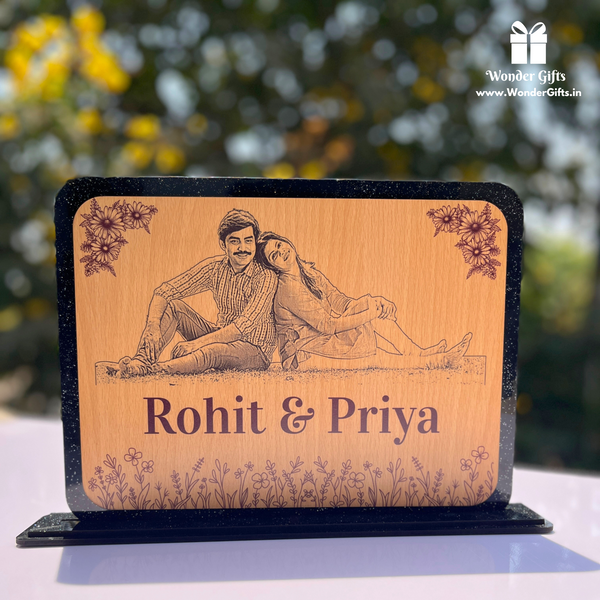 Personalised Wooden Photo Frame | 12 x 9 Inches | FLAT 10% OFF on Prepaid Orders