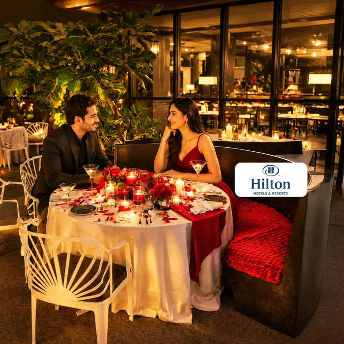 Starlit Under-the-Stars 4-Course Dinner for Two at Hilton Bengaluru
