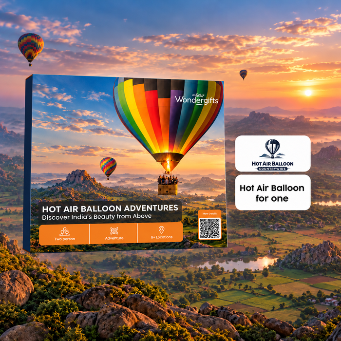 Hot Air Balloon Adventure Gift Box: Discover Stunning Landscapes from the Skies Across India